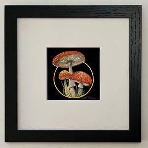 Original Watercolor/Gouache Mushroom Painting by me (Shannon Perrie/Perrie…
